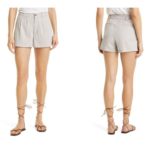ba&sh Pants - ba&sh Prisme Pleat Front Short Purple Gray